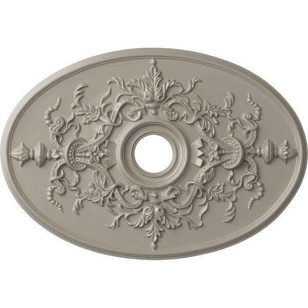Ekena Millwork Alexa Medallion (Canopies up to 5 5/8"), 30 3/4"W x 21 1/4"H x 3 7/8"ID x 1 5/8"P, Pearl White CM21X30ALPWS - main